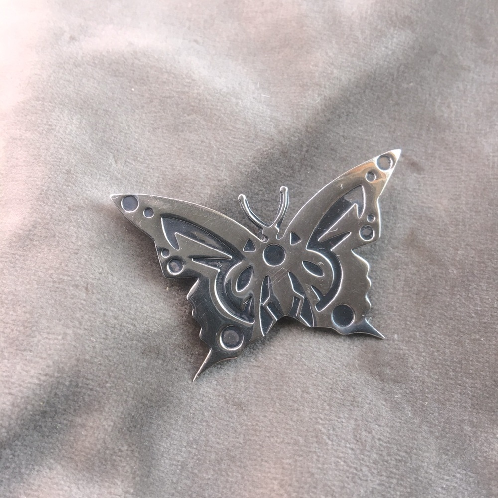 Butterfly sterling silver pendant